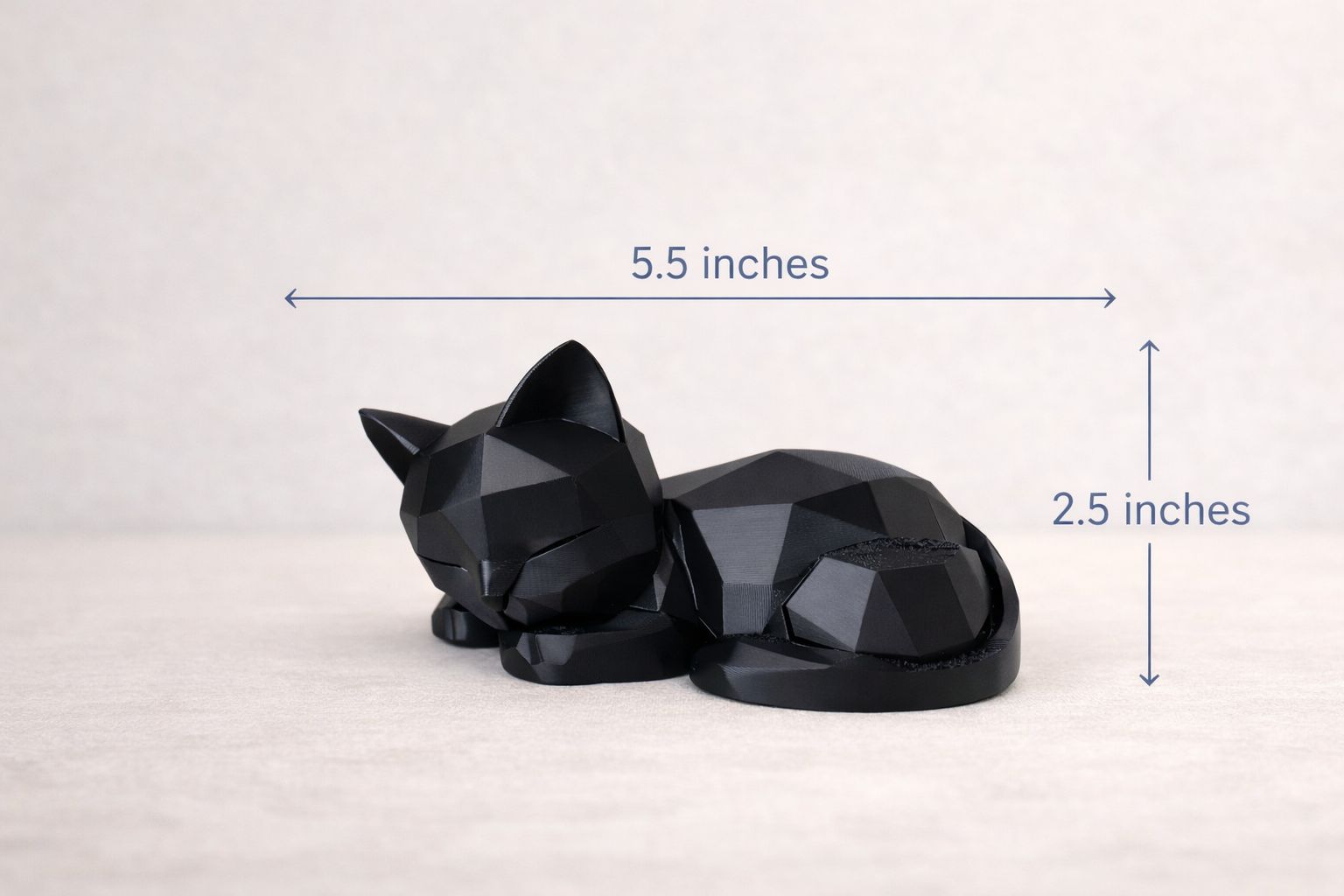 Silent Guardian – Minimalist Sleeping Cat Decor