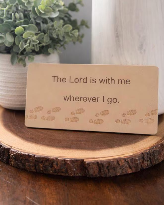 The Lord is With Me Bible Verse Plaque, Christian Desk Decor, Scripture Sign, Faith Home Decor, Religious Gift