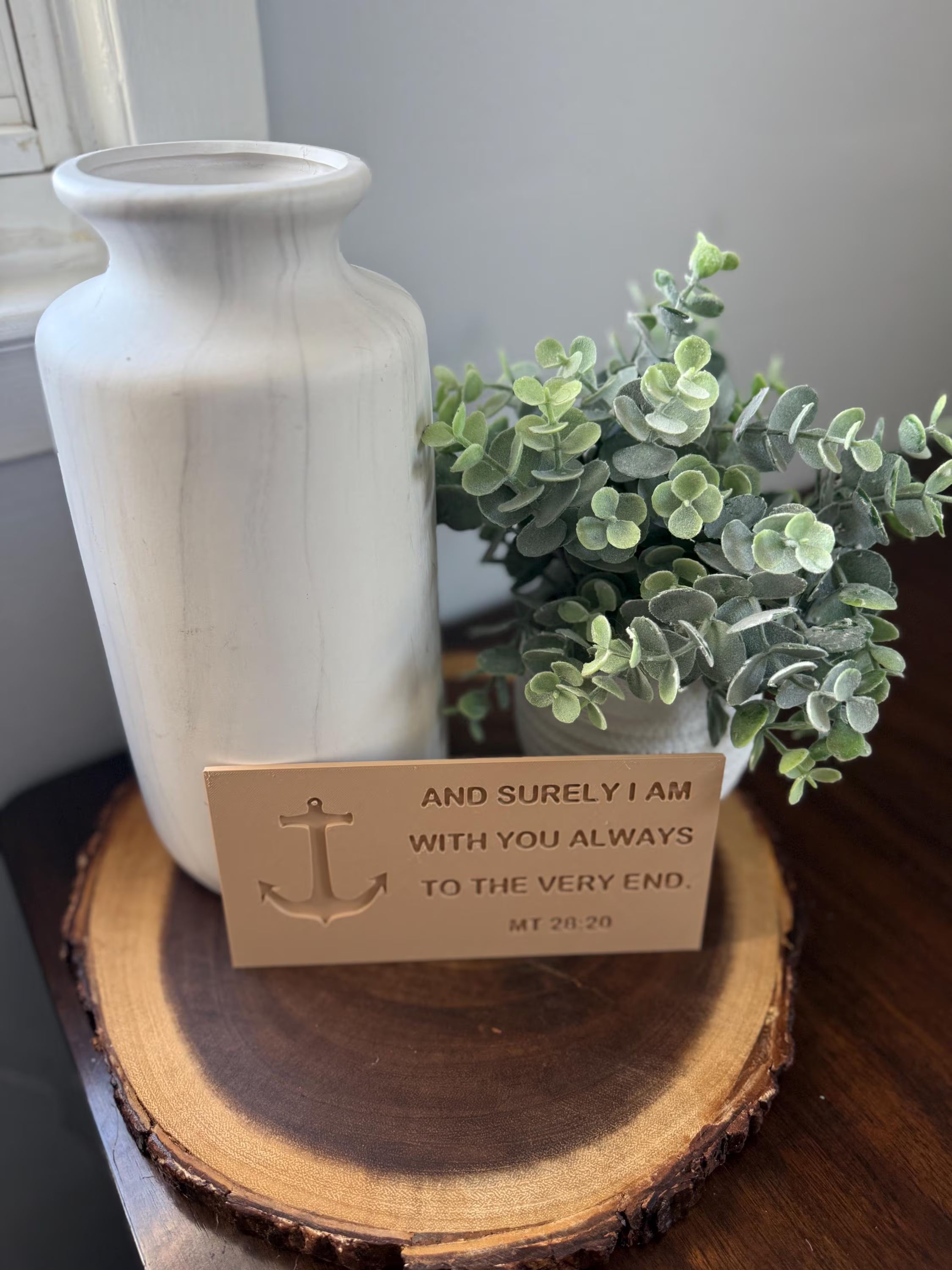 Matthew 28:20 Scripture Plaque, Christian Home Decor, Religious Gift